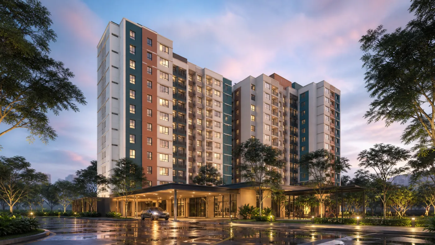 Ilustrasi AI kediaman; bukan foto tapak atau reka bentuk sebenar Residensi Begonia U9
