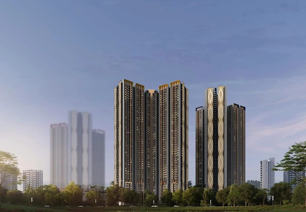 Lakaran artis fasad Residensi Aman Madani di Bandar Sri Permaisuri Cheras