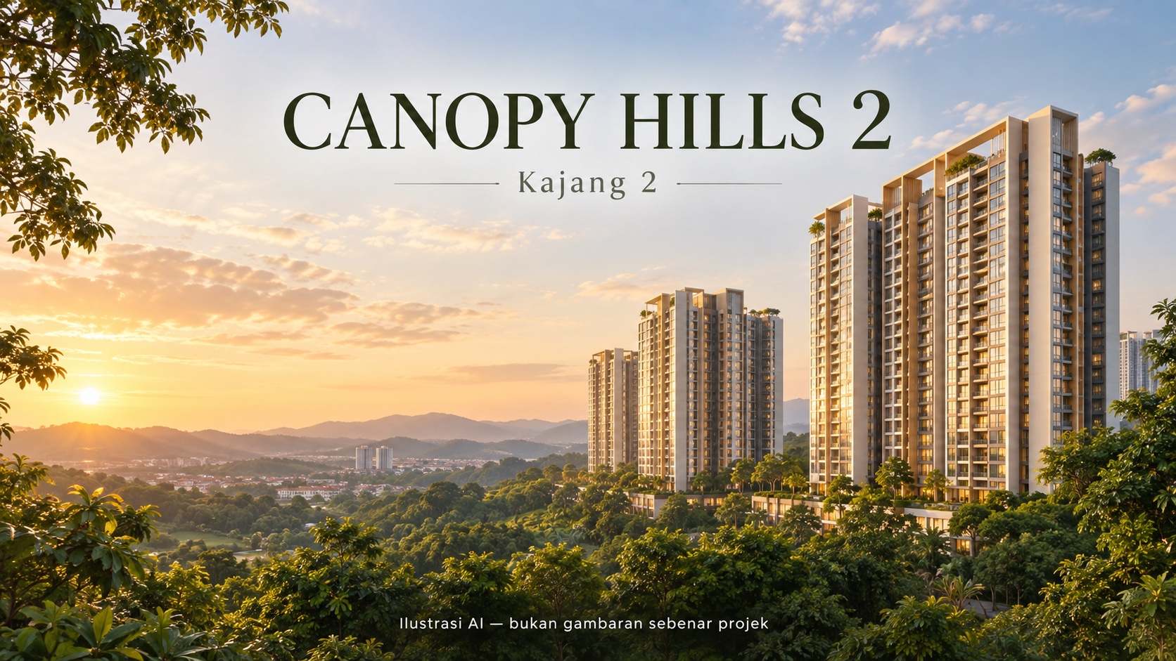 Canopy Hills 2 — ilustrasi AI, bukan gambaran sebenar projek