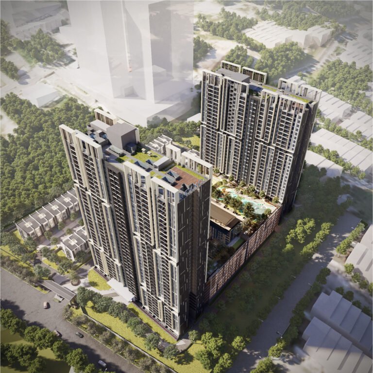 Ilustrasi menara kondominium The Maxxon