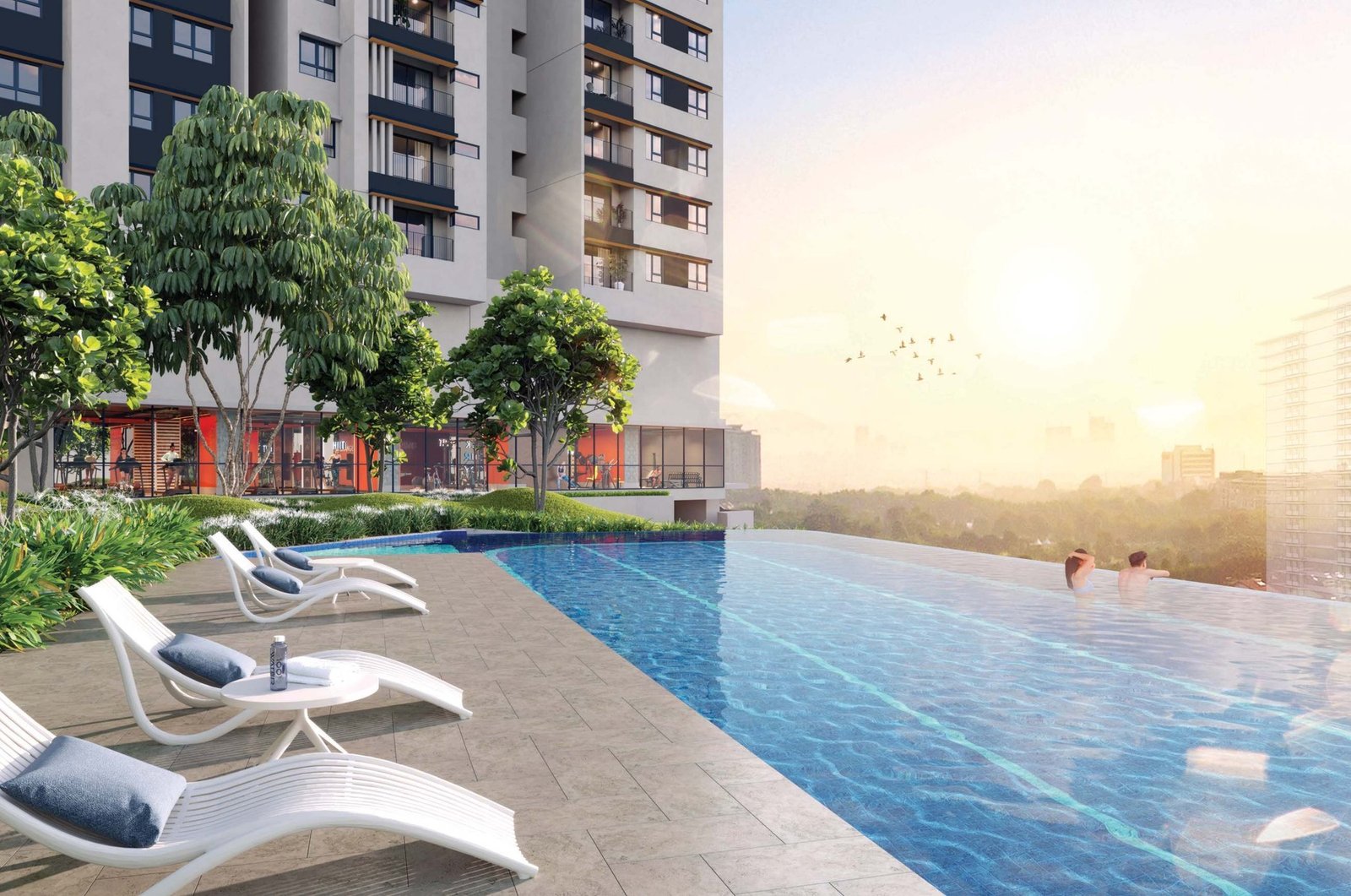 Ilustrasi rasmi UEM Sunrise · Kolam renang