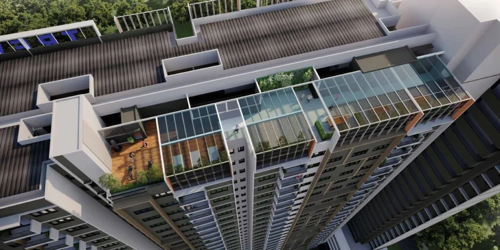Ilustrasi pemaju Desa Tiara · Sky deck