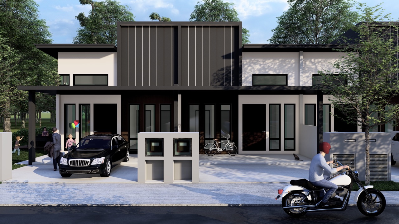 J3 Residence — Dengkil — lakaran artis teres setingkat Jenis A