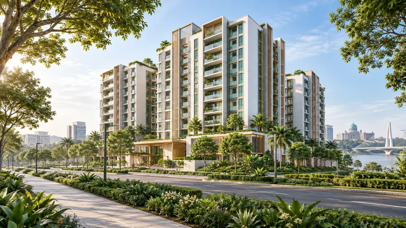 Residensi Sentral — Presint 7, Putrajaya — Ilustrasi AI — bukan gambaran sebenar projek