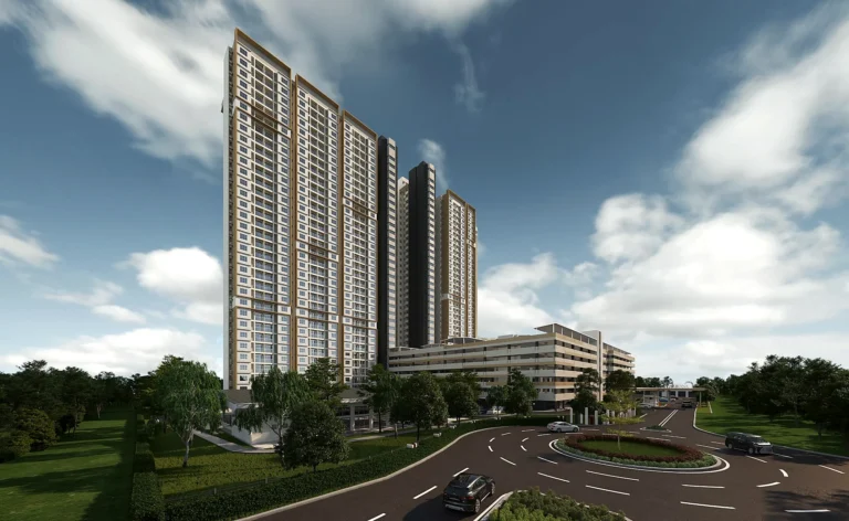 Lakaran artis fasad Residensi Kirana di Taman Astana, Bangi