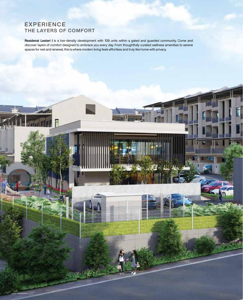 Gambaran artis clubhouse dan komuniti Residensi Lestari 1
