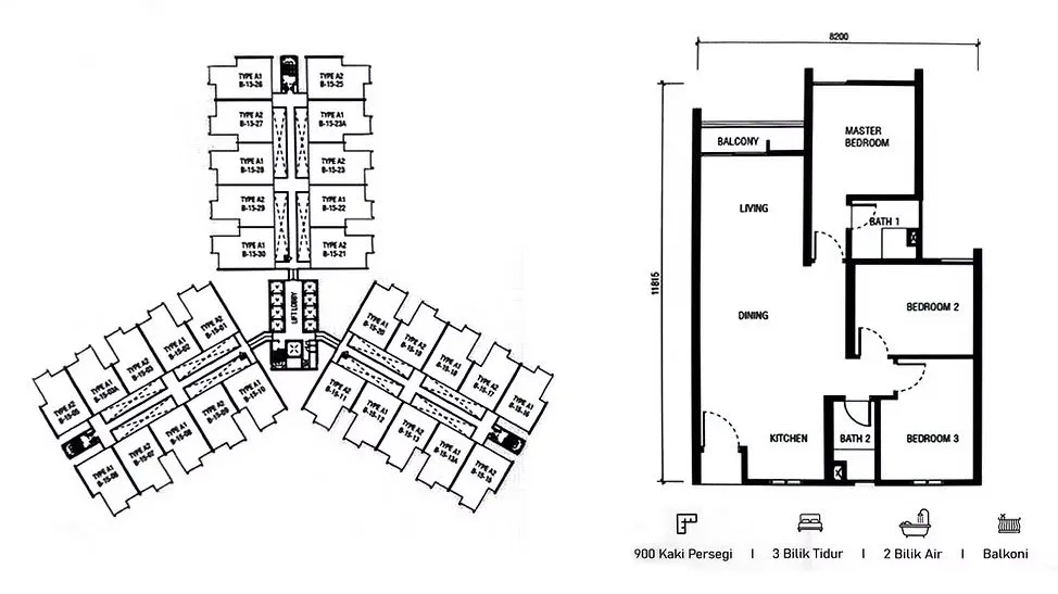 Bandar Sri Permaisuri — Artist's impression / Ilustrasi AI apartmen, bukan gambaran sebenar projek