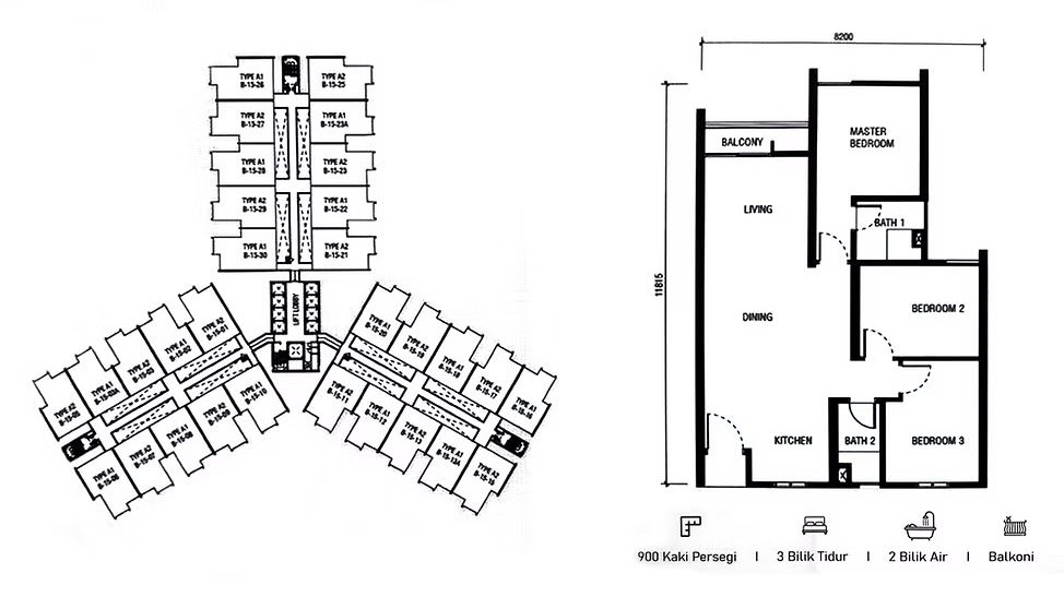 Bandar Sri Permaisuri — Artist's impression / Ilustrasi AI apartmen, bukan gambaran sebenar projek