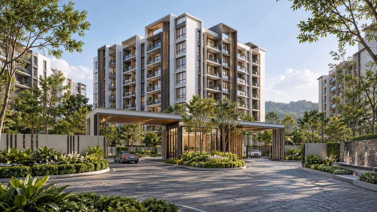 Residensi Cemerlang — Ilustrasi AI — bukan gambaran sebenar projek