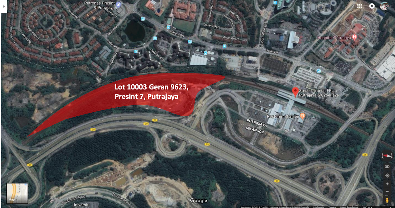 Peta lokasi Residensi Sentral Putrajaya