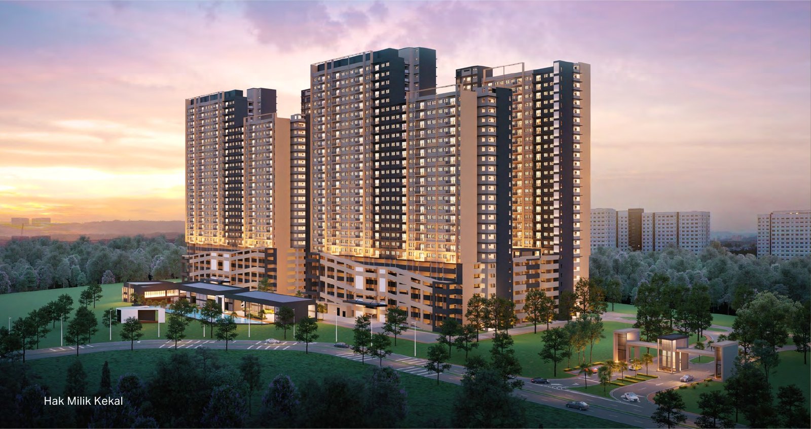 RSKU Residensi Serasi — Setia EcoHill 2 — Gambaran artis daripada bahan projek · bukan foto sebenar