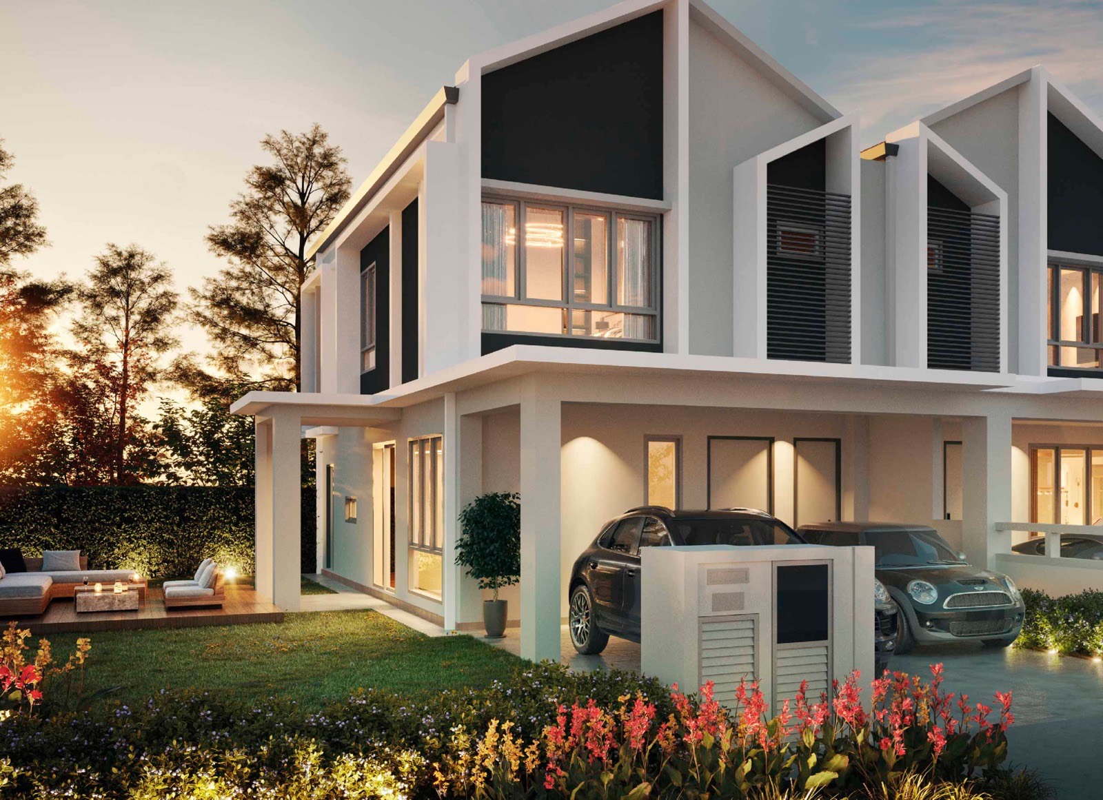 Teres 2 Tingkat 20′ × 65′ — Bangi–Kajang — Gambaran artis daripada bahan projek · bukan foto sebenar