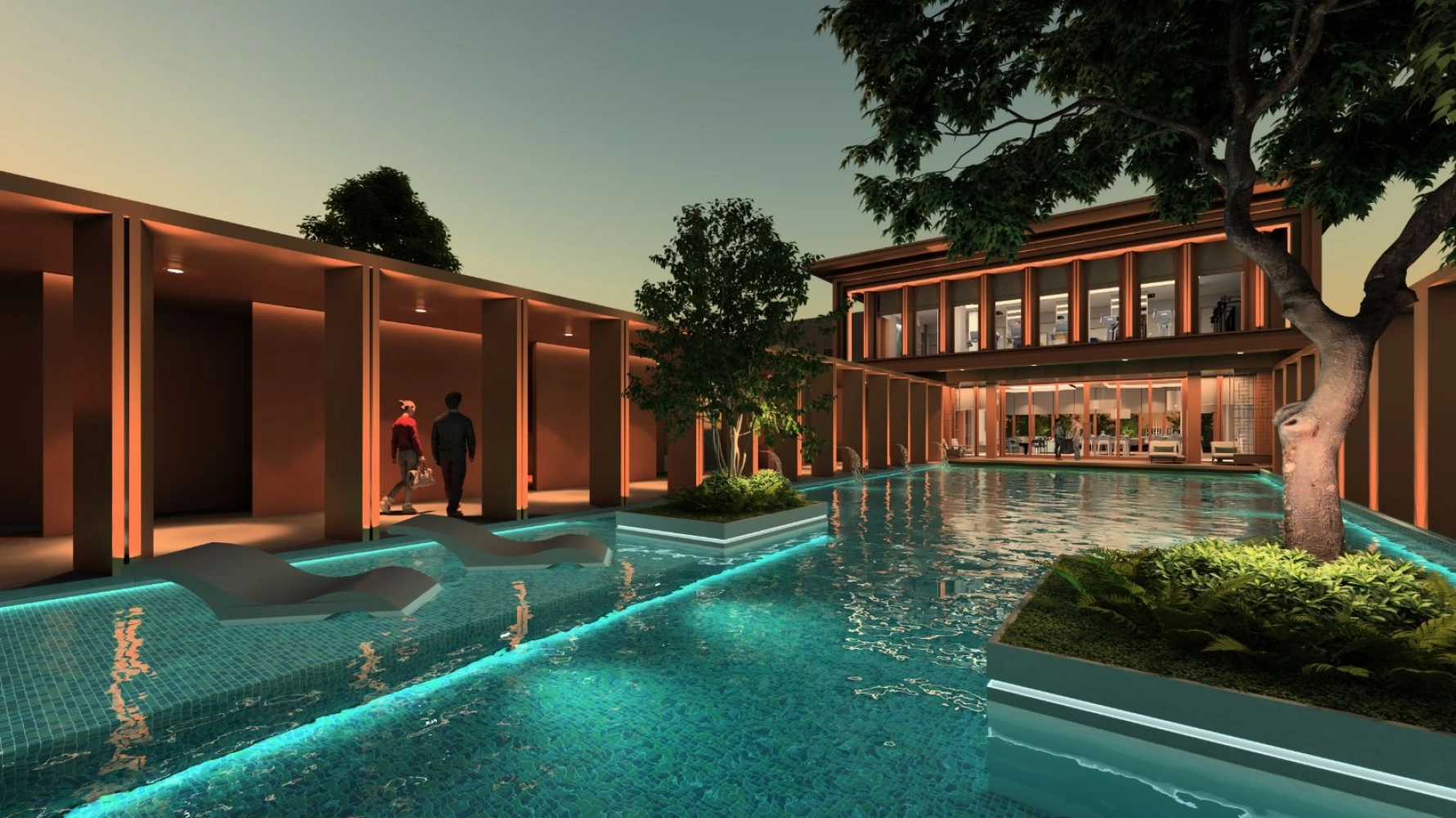 The Shang Residence — Kuchai Lama — Gambaran artis kolam daripada pemaju · bukan foto sebenar