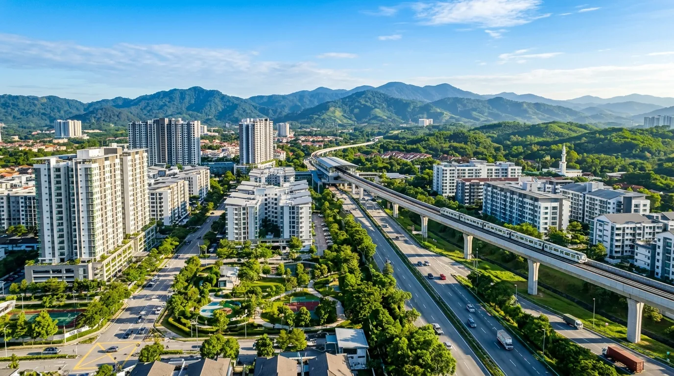 Pemandangan koridor perumahan mampu milik di Kajang, Semenyih dan Cheras berhampiran laluan MRT (Gambar hiasan dijana AI)