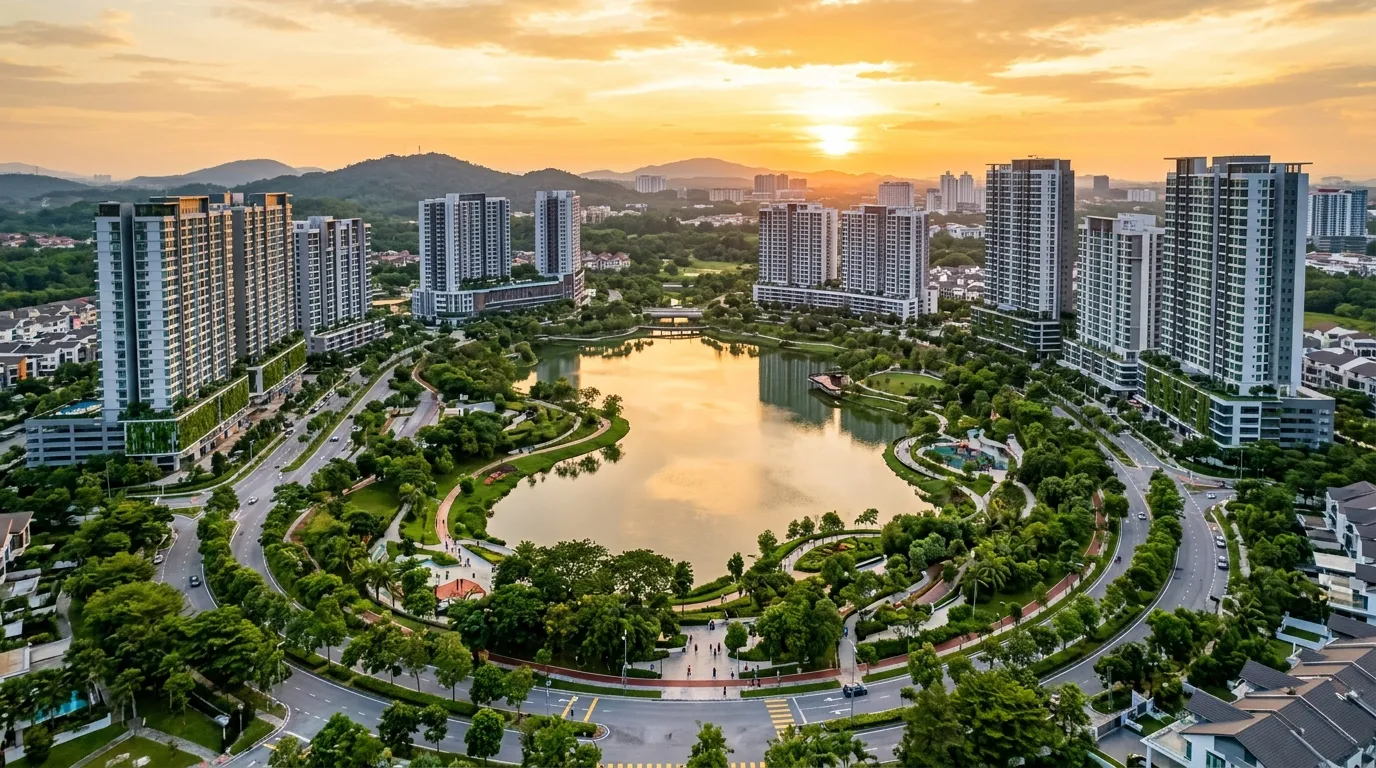 Pemandangan perbandaran moden Rumah Selangorku di Shah Alam, Setia Alam dan Kota Kemuning (Gambar hiasan dijana AI)