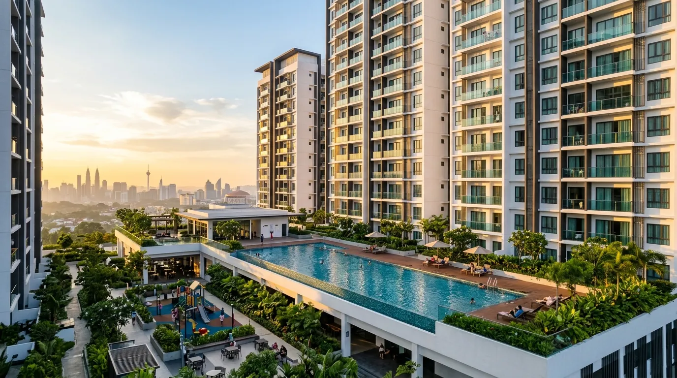 Pangsapuri moden Residensi Wilayah RUMAWIP di Kuala Lumpur dan Putrajaya (Gambar hiasan dijana AI)