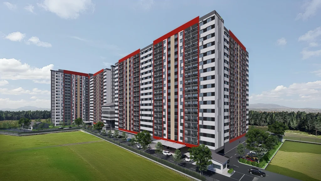 Gambaran artis fasad Residensi Lestari Fasa 2
