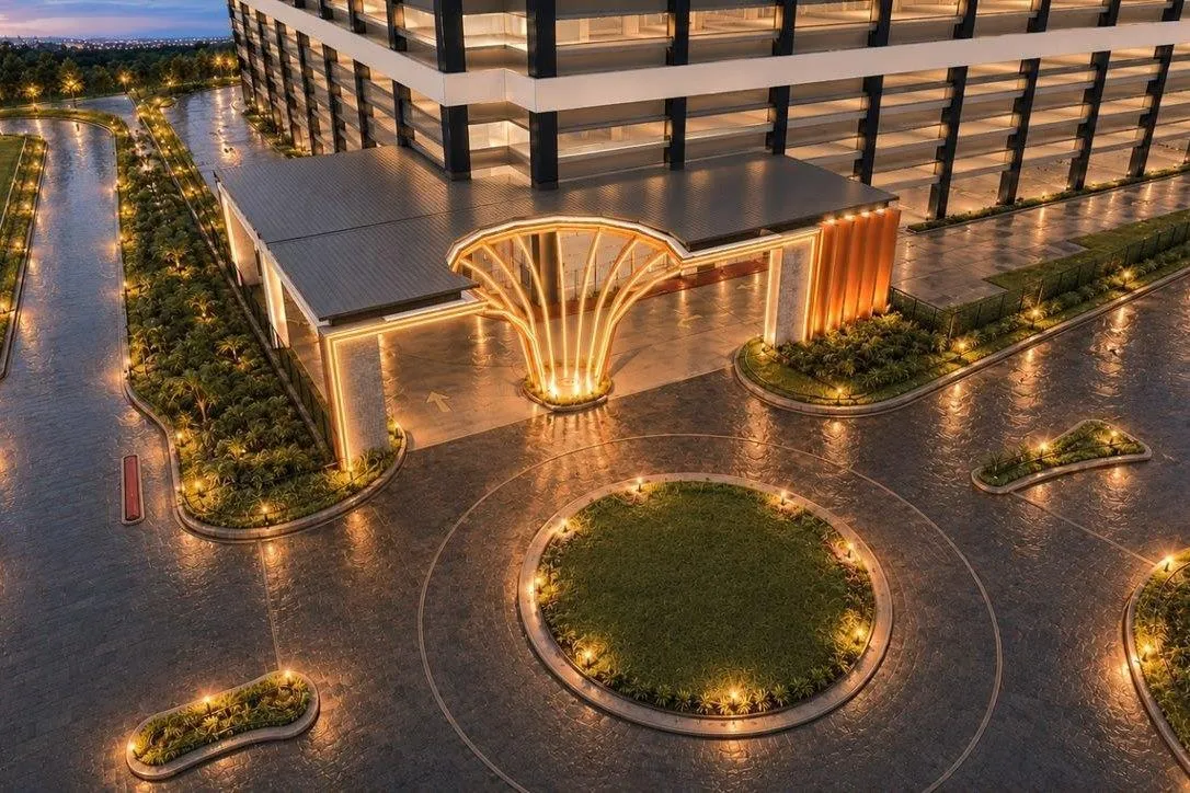 Pandangan luaran Residensi Perdana 1 — gambaran artis