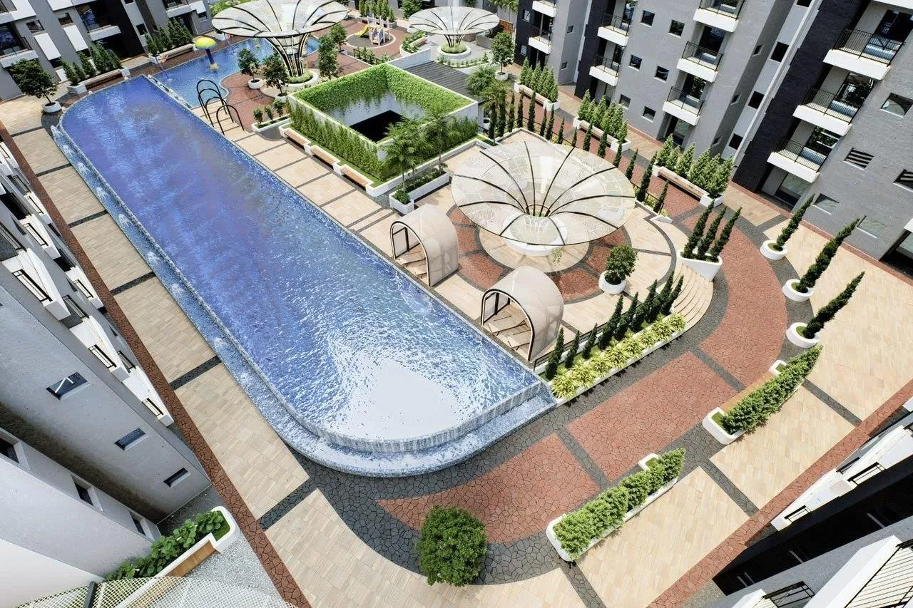 Kawasan kolam Residensi Perdana 1 — gambaran artis
